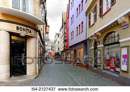 Street and Shops Wertheim Germany DE Europe. View Large Photo Image Stock Photo - Street and Shops Wertheim Germany DE Europe.. Fotosearch