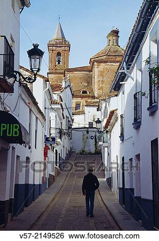 Street. Jabugo, Huelva province, Andalucia, Spain. View Large Photo Image Stock Photograph - Street. Jabugo, Huelva province, Andalucia, Spain.. Fotosearch
