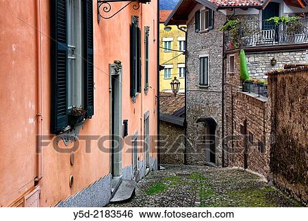 street scene, Varenna on Lake Como, Province Lecco, Lombardy, Italy. View Large Photo Image Stock Photograph - street scene, Varenna on Lake Como, Province Lecco, Lombardy, Italy.. Fotosearch