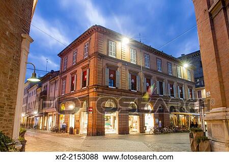 Streets of Ravenna at night, Emilia Romagna, Italy. View Large Photo Image Stock Photo - Streets of Ravenna at night, Emilia Romagna, Italy.. Fotosearch