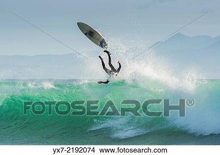 Picture - Surfer. Tarifa, Cadiz, Costa de la Luz, Andalusia, Spain, Europe.. Fotosearch