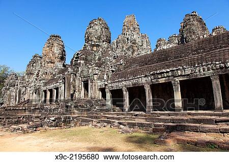 The Bayon Temple in Central Angkor Thom, Angkor, Cambodia. View Large Photo Image Stock Image - The Bayon Temple in Central Angkor Thom, Angkor, Cambodia.. Fotosearch
