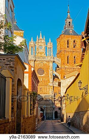 The Cathedral of Astorga, La Maragateria, Leon, Castilla y Leon, Spain. View Large Photo Image Stock Photo - The Cathedral of Astorga, La Maragateria, Leon, Castilla y Leon, Spain.. Fotosearch