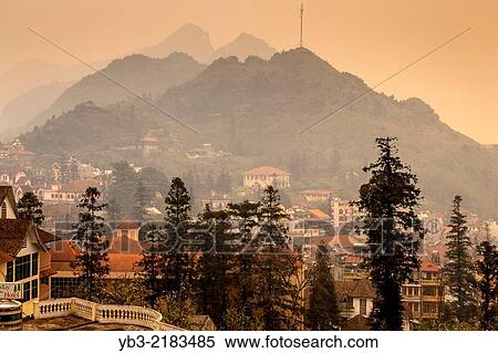 Stock Photography - The Town Of Sa Pa, Lao Cai Province, Vietnam.. Fotosearch