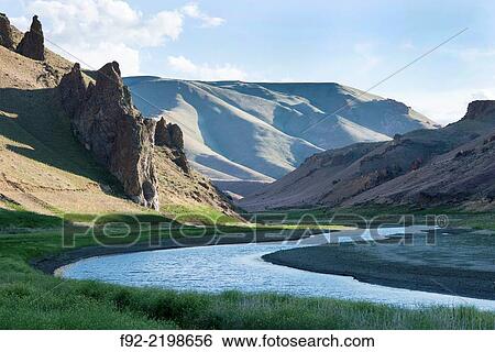 USA, Oregon, Malheur County, View of Leslie Gulch mountains and Owyhee River View Large Photo Image Stock Photograph - USA, Oregon, Malheur County, View of Leslie Gulch mountains and Owyhee River. Fotosearch