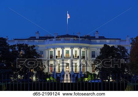 USA, Washington DC, The White House, evening. View Large Photo Image Picture - USA, Washington DC, The White House, evening.. Fotosearch