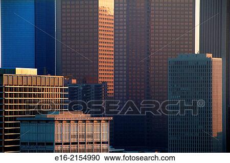 view of downtown los Angeles in the evening. View Large Photo Image Stock Image - view of downtown los Angeles in the evening.. Fotosearch