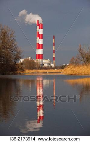 Picture - Warsaw. Siekierki power plant. Fotosearch