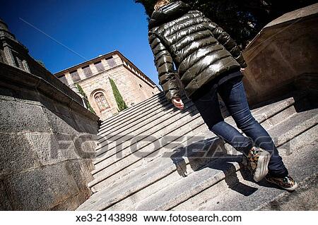 Young girl climbing stairs. Old City. Salamanca, Castile-Leon, Spain View Large Photo Image Stock Photo - Young girl climbing stairs. Old City. Salamanca, Castile-Leon, Spain. Fotosearch