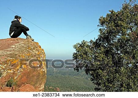 Picture - Young, mountains of Garraf, Baix Llobregat, Catalonia, Spain. Fotosearch