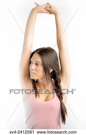 Young Woman doing Fitness in her home. View Large Photo Image Stock Image - Young Woman doing Fitness in her home.. Fotosearch