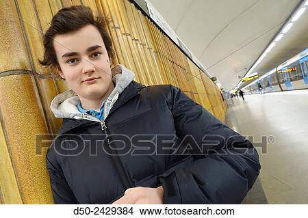 14 year old boy in Mariatorget subway station, Stockholm, Sweden View Large Photo Image Picture - 14 year old boy in Mariatorget subway station, Stockholm, Sweden. Fotosearch