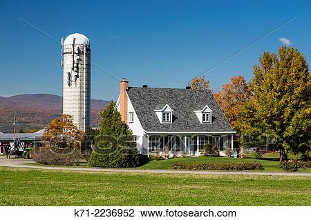 A typical Quebec home on the island of Ile d´Orleans, Quebec, Canada. View Large Photo Image Stock Image - A typical Quebec home on the island of Ile d´Orleans, Quebec, Canada.. Fotosearch