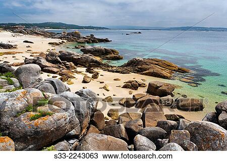 Abeleiras beach in O Grove. Pontevedra. Galicia. Spain. View Large Photo Image Stock Image - Abeleiras beach in O Grove. Pontevedra. Galicia. Spain.. Fotosearch