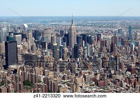 Aerial view of Manhattan, New York City. View Large Photo Image Stock Image - Aerial view of Manhattan, New York City.. Fotosearch