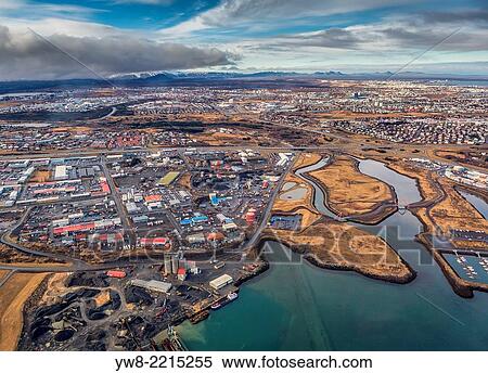 Stock Photography - Aerial view of Reykjavik, Iceland.. Fotosearch