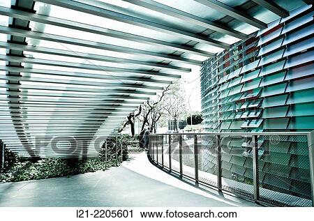 Stock Image - Agbar Tower by architect Jean Nouvel, detail. Barcelona. Catalonia, Spain.. Fotosearch