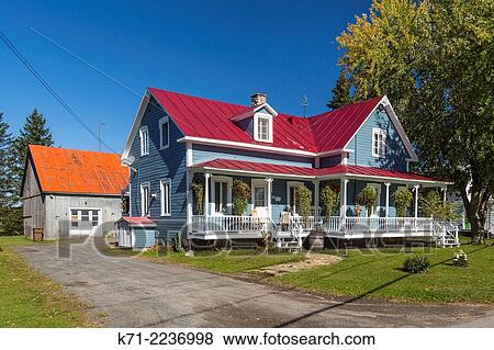An Eastern Township home in the countryside with fall foliage color, Quebec, Canada. View Large Photo Image Stock Photo - An Eastern Township home in the countryside with fall foliage color, Quebec, Canada.. Fotosearch
