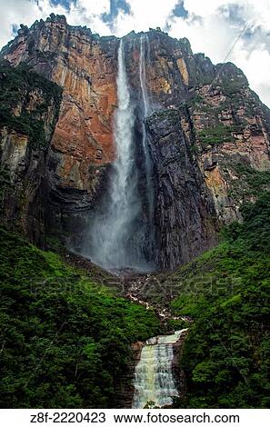 Stock Image - Angel Falls (Kerepacupai vena). Canaima National Park. Venezuela.. Fotosearch