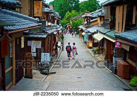 Asian women in traditional kimonos exploring the stores and shops near the Kiyomizu Temple. View Large Photo Image Stock Image - Asian women in traditional kimonos exploring the stores and shops near the Kiyomizu Temple.. Fotosearch