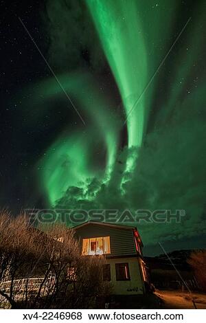 Aurora Borealis or northern Lights during winter at southern Iceland. View Large Photo Image Stock Photo - Aurora Borealis or northern Lights during winter at southern Iceland.. Fotosearch