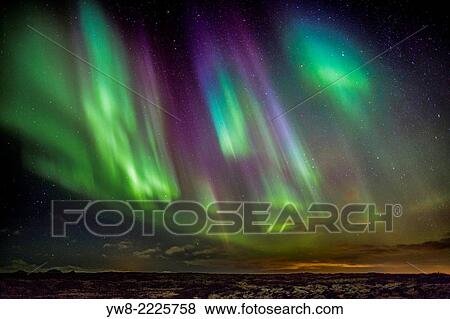 Aurora Borealis or Northern Lights, Alftanes, Iceland. View Large Photo Image Stock Photo - Aurora Borealis or Northern Lights, Alftanes, Iceland.. Fotosearch