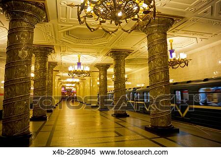 Avtovo metro station interior, Saint Petersburg, Russia, Europe. View Large Photo Image Stock Photography - Avtovo metro station interior, Saint Petersburg, Russia, Europe.. Fotosearch