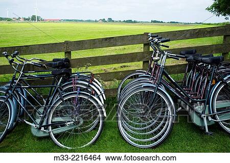Picture - Bikes, Friesland province (Fryslan), Netherlands. Fotosearch
