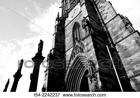 Bottom view of the Freiburg Minster View Large Photo Image Stock Photo - Bottom view of the Freiburg Minster. Fotosearch