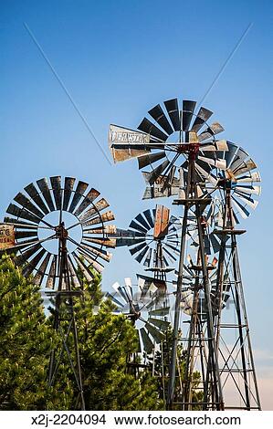 Bowman, North Dakota - Vintage windmills. View Large Photo Image Picture - Bowman, North Dakota - Vintage windmills.. Fotosearch