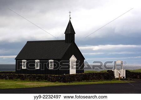 Budir Church - Snaefellsnes Peninsula - West Iceland. View Large Photo Image Stock Photo - Budir Church - Snaefellsnes Peninsula - West Iceland.. Fotosearch