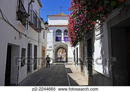 Callejita del Clavel. Zafra, Badajoz, Spain View Large Photo Image Stock Photography - Callejita del Clavel. Zafra, Badajoz, Spain. Fotosearch