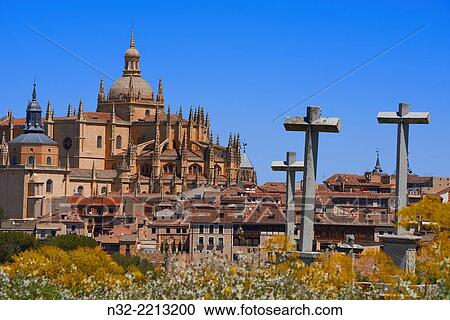 Stock Image - Cathedral, Segovia, Castilla-Leon, Spain.. Fotosearch