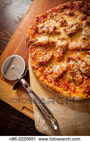 chicken parmesan pizza preparation. View Large Photo Image Stock Image - chicken parmesan pizza preparation.. Fotosearch