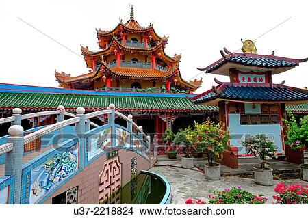 Chinese temple at Beliong, Sarawak, Malaysia. View Large Photo Image Picture - Chinese temple at Beliong, Sarawak, Malaysia.. Fotosearch