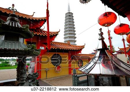 Chinese temple at Beliong, Sarawak, Malaysia. View Large Photo Image Stock Image - Chinese temple at Beliong, Sarawak, Malaysia.. Fotosearch