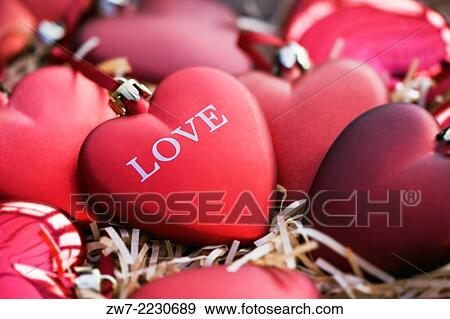 Stock Photo - Christmas heart trims.. Fotosearch