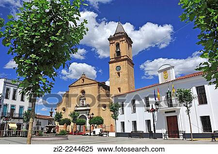 Church of San Miguel Arcangel, XVIIIth century. Jabugo, Huelva, Spain View Large Photo Image Stock Photography - Church of San Miguel Arcangel, XVIIIth century. Jabugo, Huelva, Spain. Fotosearch