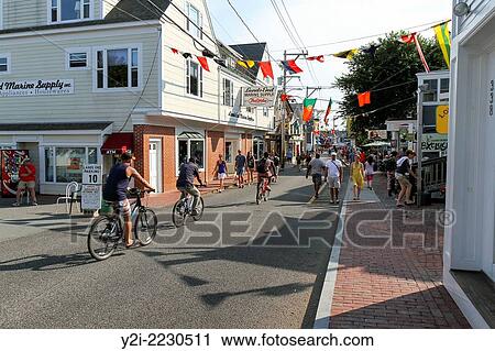 Commercial Street, Provincetown, Massachusetts, USA. View Large Photo Image Stock Image - Commercial Street, Provincetown, Massachusetts, USA.. Fotosearch