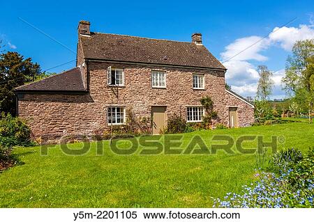 Cottage in village Skenfrith, Monmouthshire, Wales, United Kingdom, Europe. View Large Photo Image Stock Photography - Cottage in village Skenfrith, Monmouthshire, Wales, United Kingdom, Europe.. Fotosearch