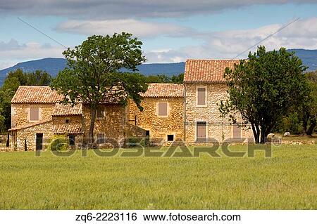 Country House near the Village Bonnieux, Provence, France. View Large Photo Image Stock Photograph - Country House near the Village Bonnieux, Provence, France.. Fotosearch