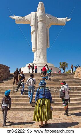 Cristo de la Concordia Christ of Peace, statue of Jesus Christ, San Pedro Hill, Cochabamba, Bolivia, South America. View Large Photo Image Stock Photography - Cristo de la Concordia Christ of Peace, statue of Jesus Christ, San Pedro Hill, Cochabamba, Bolivia, South America.. Fotosearch