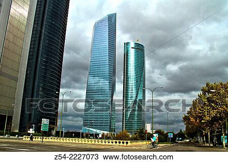 Cuatro Torres Business Area, Madarid, Spain. View Large Photo Image Stock Image - Cuatro Torres Business Area, Madarid, Spain.. Fotosearch