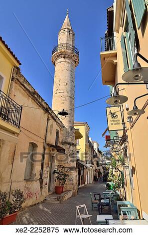 Stock Photography - Daliani str. at old town of Chania, Crete. Fotosearch