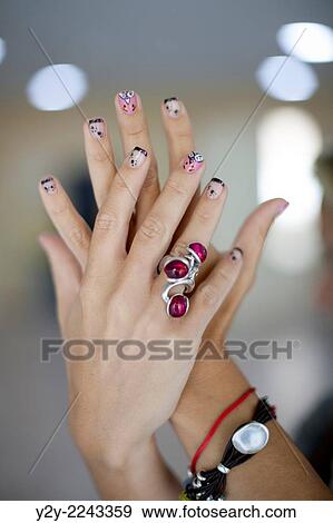 Stock Photo - Decorated nails. Fotosearch