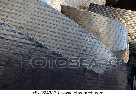 Detail of the modern Guggenheim Museum, Bilbao, Spain. View Large Photo Image Stock Image - Detail of the modern Guggenheim Museum, Bilbao, Spain.. Fotosearch