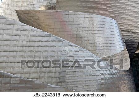 Detail of the modern Guggenheim Museum, Bilbao, Spain. View Large Photo Image Stock Photo - Detail of the modern Guggenheim Museum, Bilbao, Spain.. Fotosearch