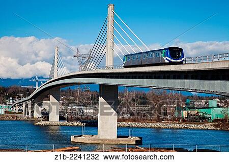 Stock Image - Driverless rapid transit system in Vancouver, Canada.. Fotosearch
