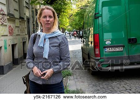 Stock Photograph - Dutch Embassy, Ulitsa Oborishte, Sofia, Bulgaria. The Dutch Consul in Sofia, Bulgaria. One of her responsibilities is to regularly visit Dutch nationals, having their company in Bulgaria.. Fotosearch