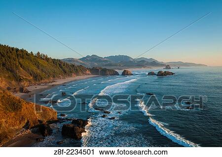 Ecola State Park view to Crescent Beach, Cannon Beach, Haystack Rock and Hug Point; northern Oregon Coast. View Large Photo Image Stock Image - Ecola State Park view to Crescent Beach, Cannon Beach, Haystack Rock and Hug Point; northern Oregon Coast.. Fotosearch